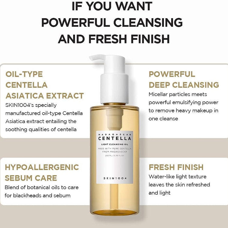 Madagascar Centella Light Cleansing Oil - SKIN1004 SKIN1004 Amraee