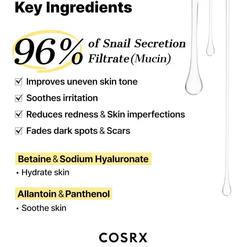Advanced Snail 96 Mucin Power Essence - COSRX  Soin du visage COSRX Amraee