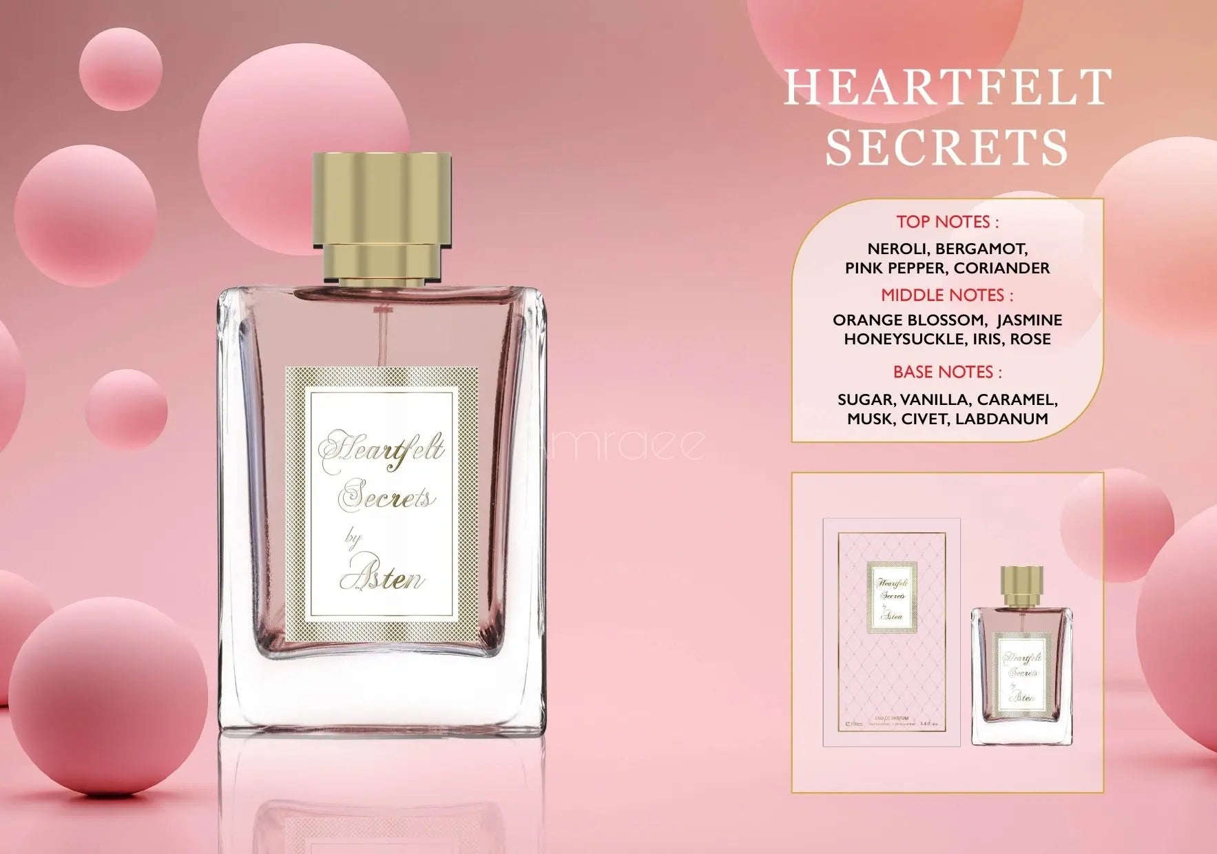 Heartfelt Secrets, Asten  Parfum Asten Amraee