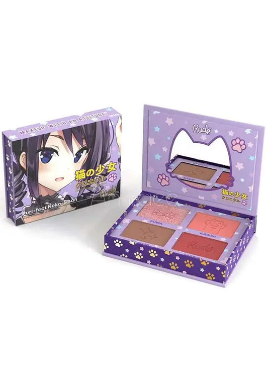 Purefect Neko-Chan, palette blush - Rude  Maquillage Rude Amraee