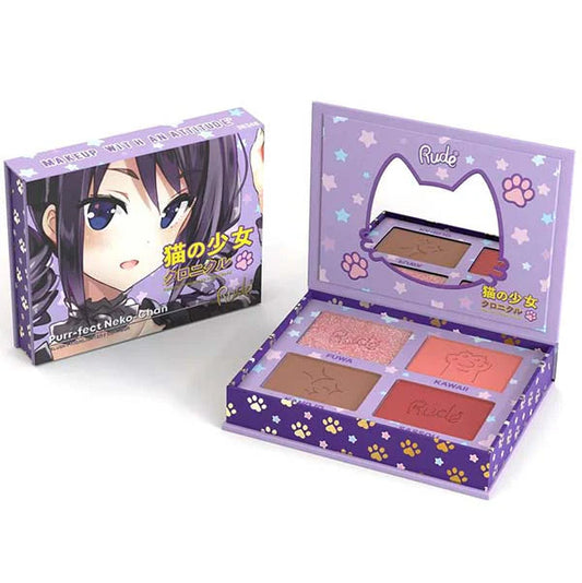 Purefect Neko-Chan, palette blush - Rude  Maquillage Huda Beauty Amraee